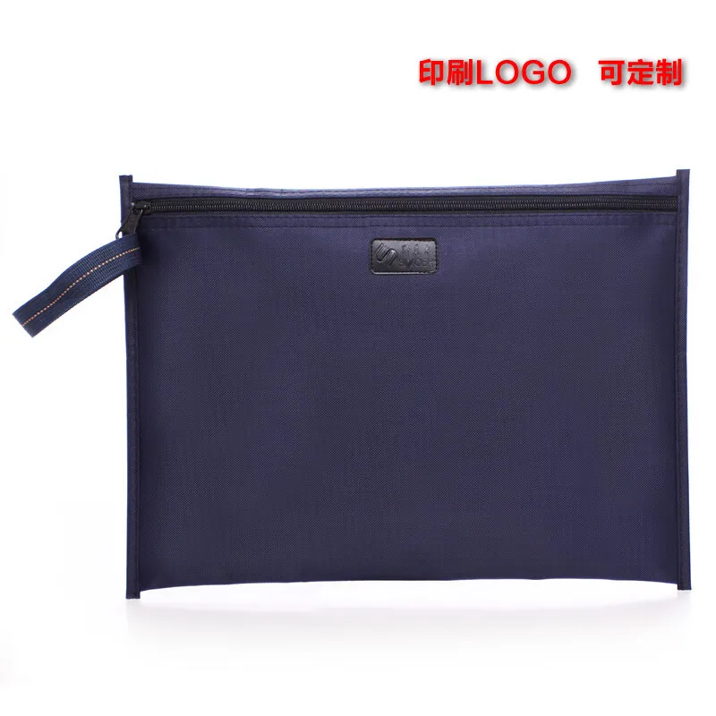 Navy Blue Inner Bag Organizer for Handheld Files, Customizable Printing Briefcase Document Bags for Meetings SIMOER 805