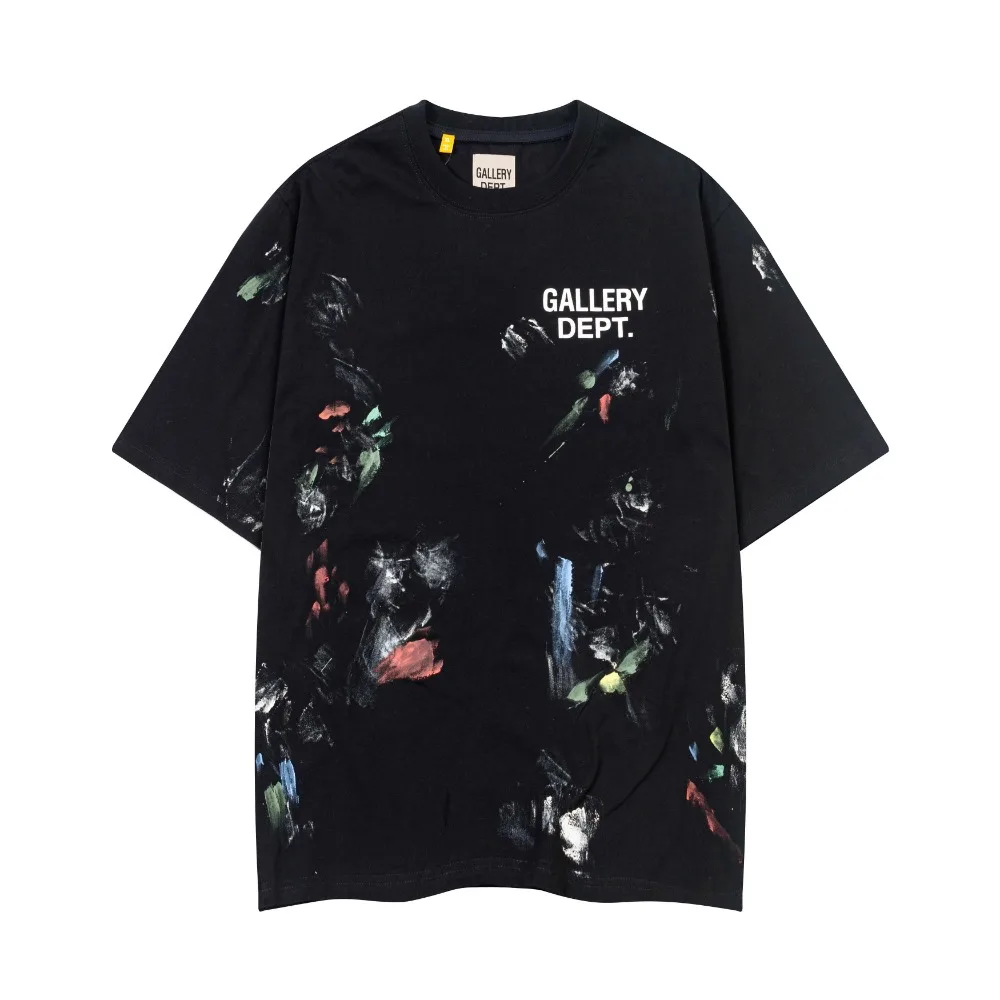 GALLERY DEPT TALK Vintage ink splashing graffiti printing loose short-sleeved T-shirt
