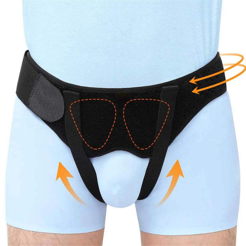 2PCS Breathable Inguinal Compression Hernia Belt, Groin Fixing Strap for Senior Adults for Effective Pain Relief