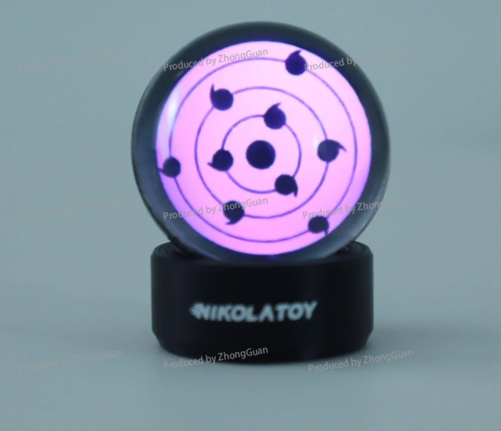 Creative Uchiha Sasuke Kaleidoscope Sharingan with Led Music Rhythm Display Desktop Ornament