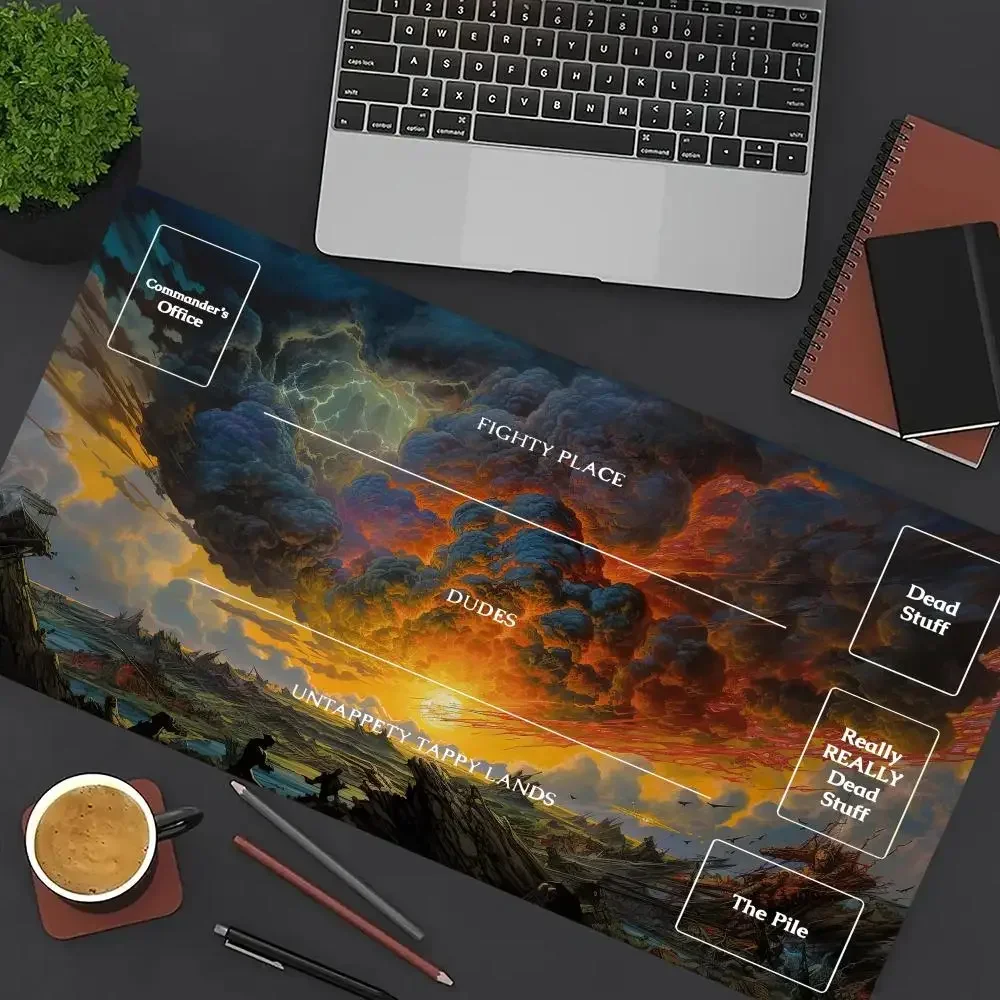 حصيرة ألعاب الحفلات السحرية من Impending Doom، مطاط متين لألعاب MTG وTCG 35X60، لوحة ماوس للمكاتب، سجادات مكتبية، تصميم مناسب للحفلات