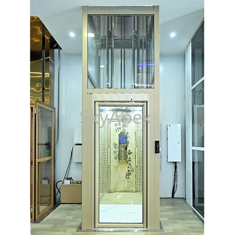 Gold Seller Indoor Home Hydraulic Elevator Modern Passenger Lift CE Certified Quiet Stable 400KG Load For  Residential  House  M
