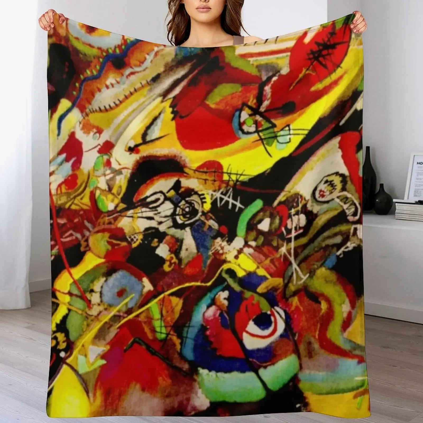 

Study for Composition VII | Wassily Kandinsky Abstract Art Throw Blanket Bed for sofa Furrys Softest Blankets