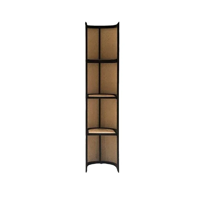 

Rattan removable rack partition indoor household storage cabinet display rack retro silent corner cabinet