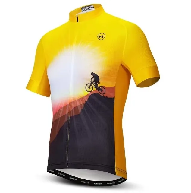 Cycling jersey Men Mountain Bike jersey Pro MTB Bicycle Shirts Short sleeve Road Tops Ropa Ciclismo racing clothes black