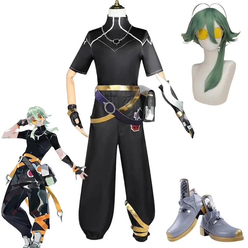 

Anime Game LOL Prodigal Explorer Cosplay Costume Heartsteel EZ Ezreal Wig T-shirt Uniform Shoes Adult Man Carnival Party Suit