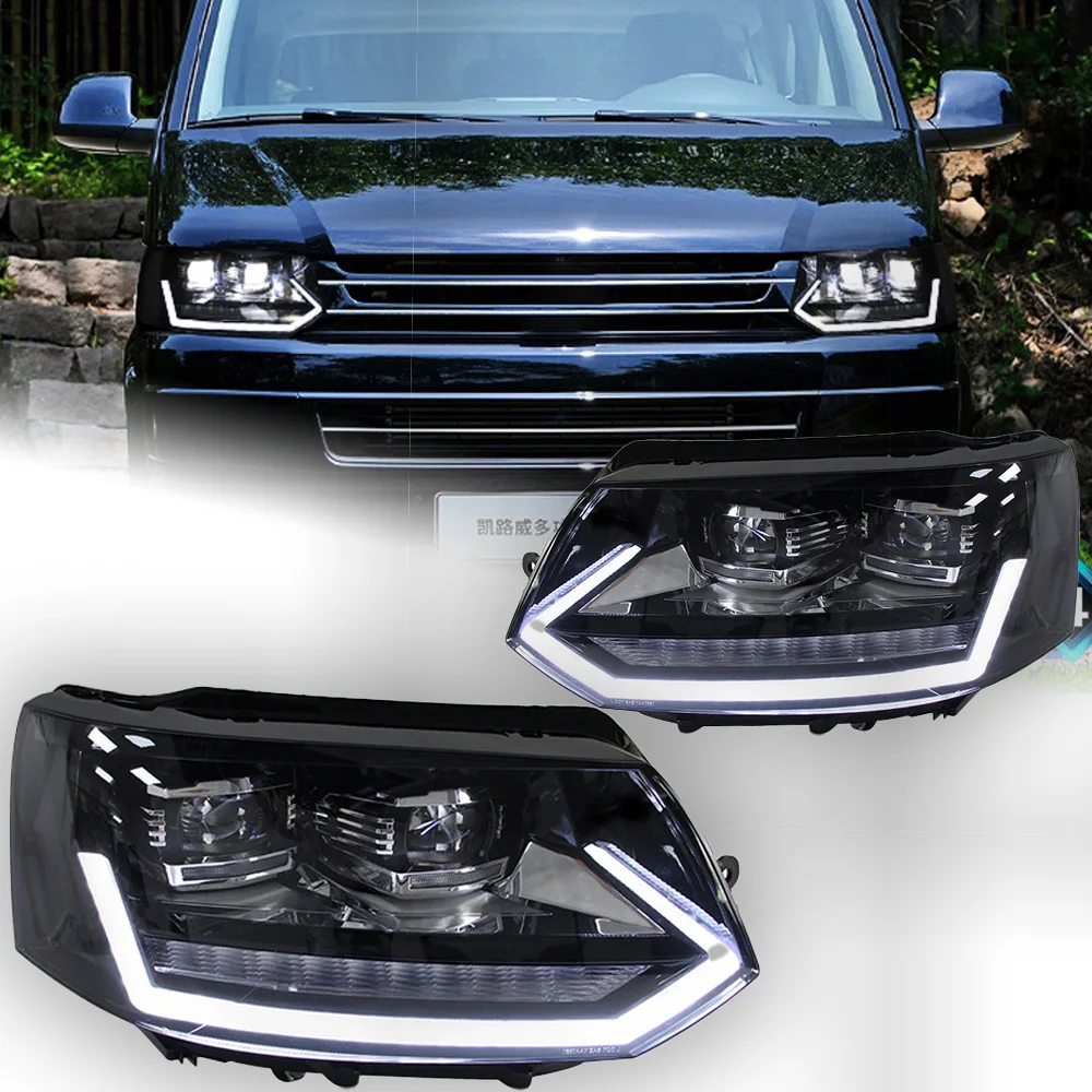 Car Lights For VW Multivan Headlight Projector Lens 2010-2015 T5 T6 Signal Head Lamp LED Headlights Drl Automotive Accessories