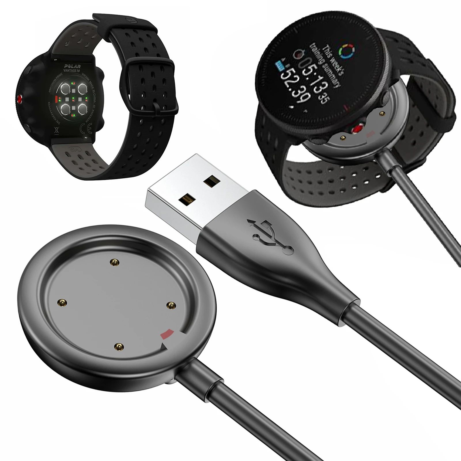 

USB-кабель для зарядки, док-станция для замены зарядного устройства POLAR, 33-футовая подставка для зарядки, док-станция, подставка для кабеля для Vantage V M Grit X Ignite