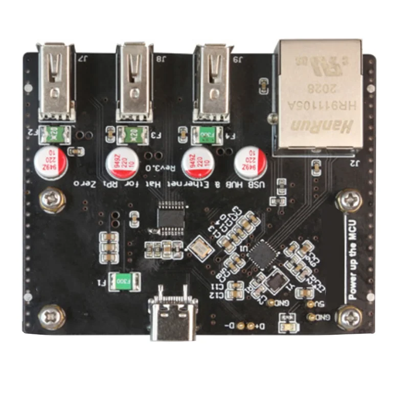 

Ingenious-Rpi0-3U1ETH для Raspberry Pi Zero, плата расширения 100 Мбит/с, порт Ethernet, плата расширения с 3 портами USB 2,0, подъемный автомобиль