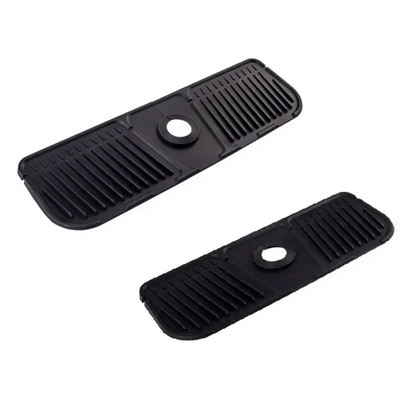 

ABKJ-2PCS Kitchen Silicone Faucet Mat Faucet Water Catcher Mat Sink Splash Pad Countertop Protector Bathroom