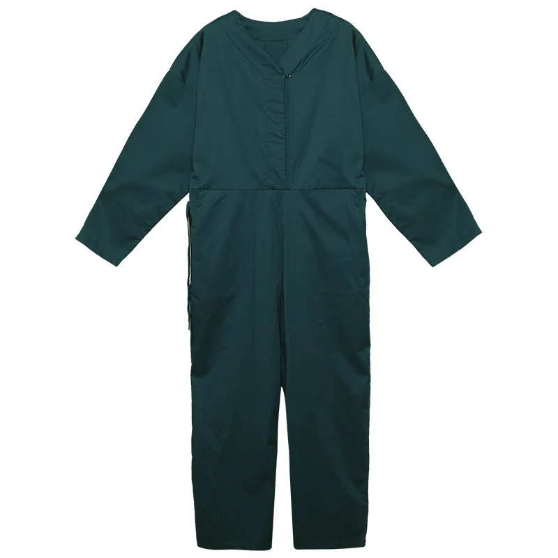 ชุดเอี๊ยมผ้าฝ้าย SoLighter คอลเลคชั่นฤดูใบไม้ผลิ/ฤดูร้อน รุ่นใหม่สำหรับผู้หญิง ทรงหลวม ขาตรง กางเกงขายาวเก้าส่วน เอวสูง เหมาะสำหรับใส่ไปทำงาน