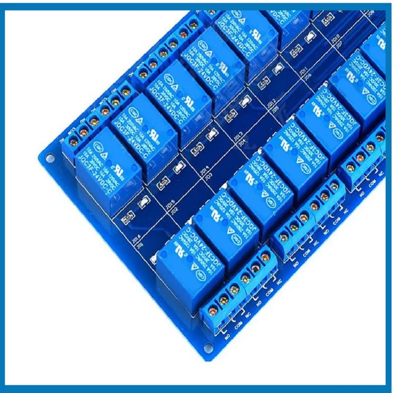 16-Way Relay Module, Optocoupler Isolation, High And Low Voltage, Level Trigger, PLC Control Board 12v