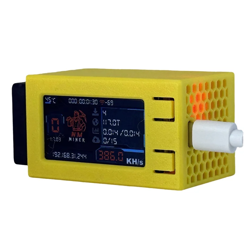 

Upgraded NM Bit Cash Solo Lottery Crypto Miner BTC Miner Bitcoins 390KH/S Nerdminer V2 Pro Max Nmminer Cool Fan