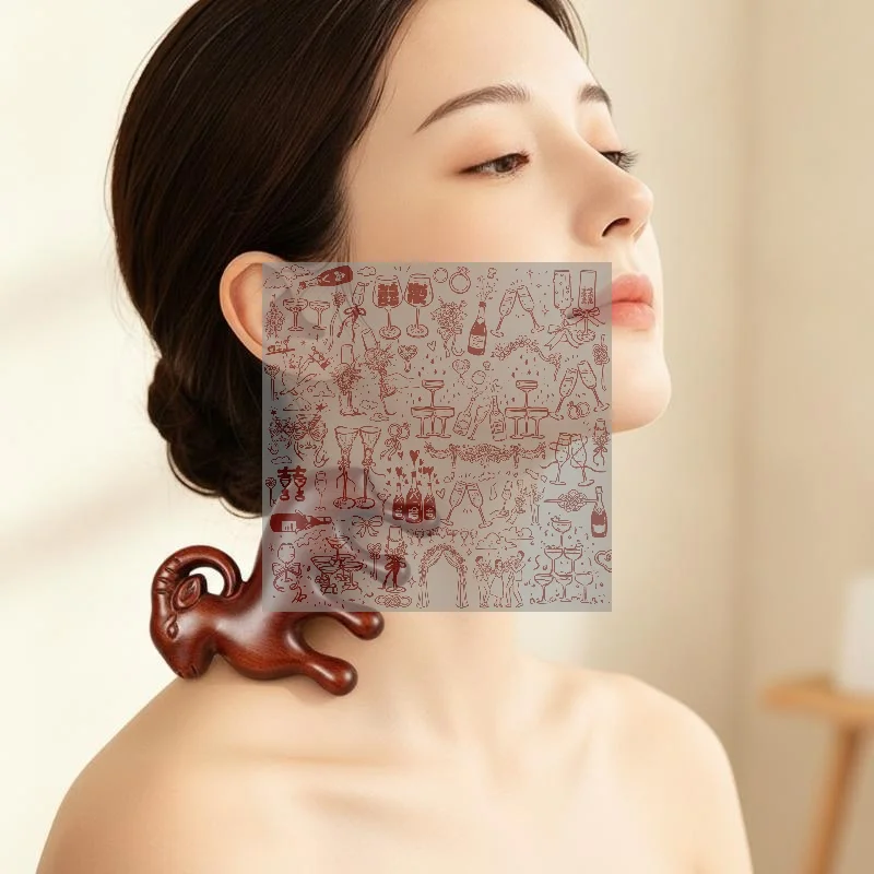 Sandalwood Goat Shaped Wooden Massage Wood Massager Comb Scalp Head Oil Massager Scalp Hair Comb Tools