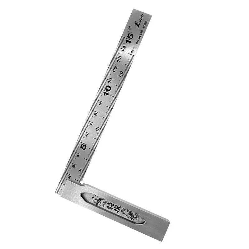Shinwa Pinguïnfabriek Gebruik Roestvrij Staal 90 Graden Haakse Liniaal 15Cm Hoge Precisie 1 Stuks 62006 62009