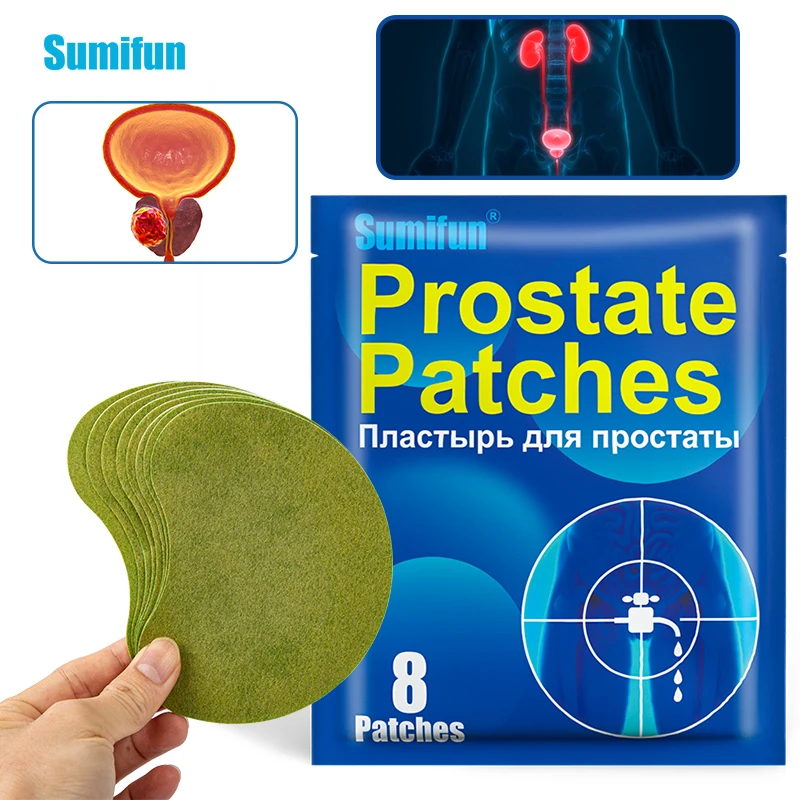 Sumifun 8Pcs/bag Prostatitis Prostate Treatment Patches herbal prostatitis Strengthen Kidney Herbs Medical Patch Men Health Care