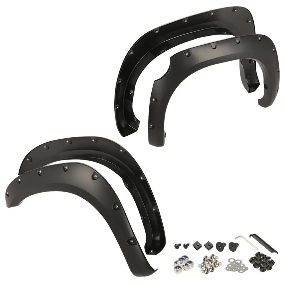 

Pocket-Riveted Fender Flares, Fit for Toyota Tundra 2007-2013 Wheel Cover Protector Smooth 4Pcs 5054781 Ab/Ah 55054780 A