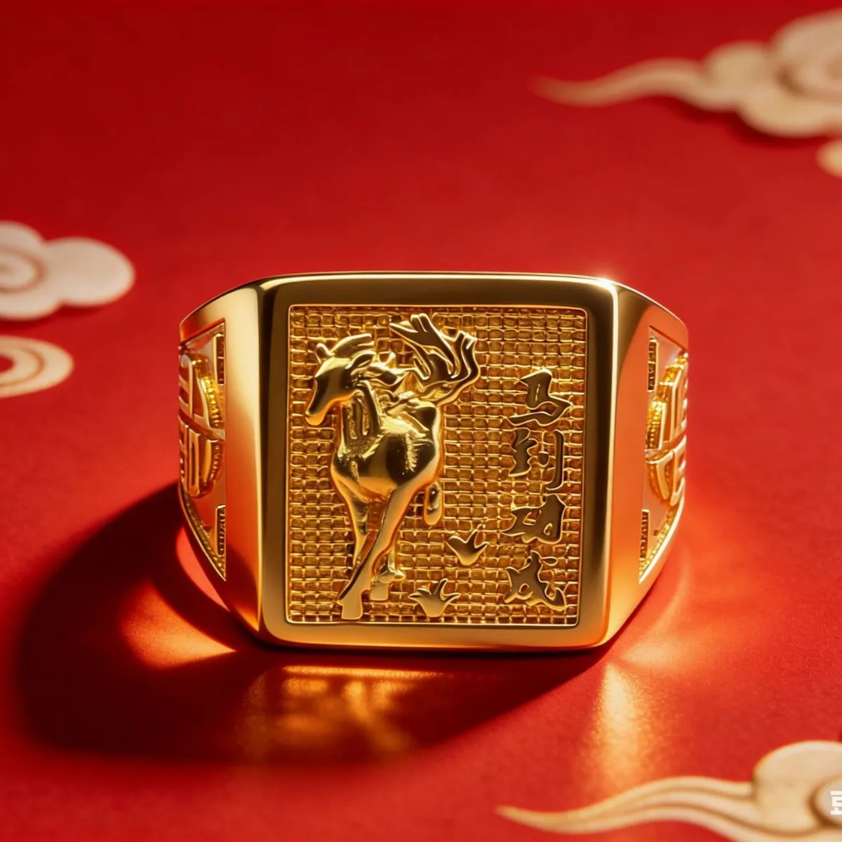 Geometric minimalist style attracts modern men, designed for gentlemen with durable certified 24K pure gold structure