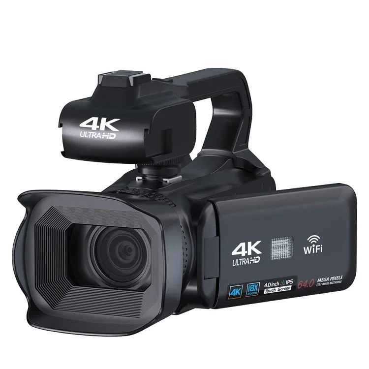 Video Cameras 4k Professional Digital Camcorder RX200 64MP 4k Vlog Camera 18x Digital Zoom Camera