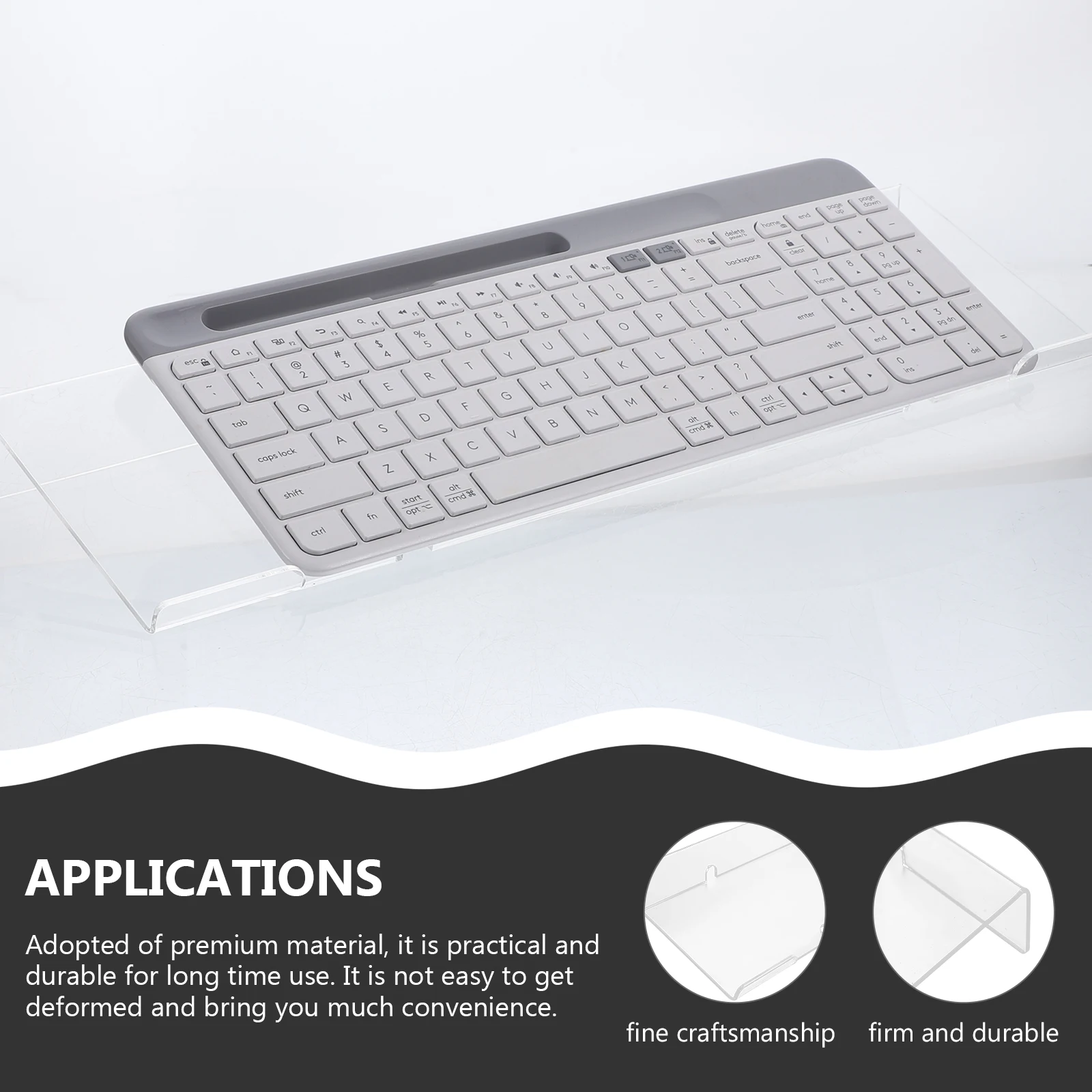 

Keyboard Tray Bracket Practical Stand Desk Desktop Holder Tilted Computer Acrylic Organizer for Sturdy