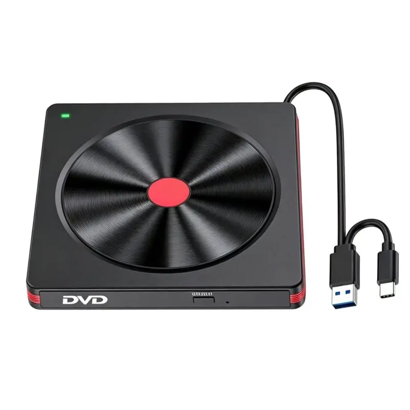 

Внешний привод B03B-USB 3.0 Type-C для чтения и записи CD/DVD+/-RW, BD/DVD/CD-ROM, DVD-плеер для ПК, ноутбуков и настольных компьютеров