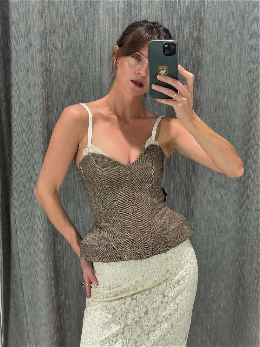 Sexy Sling Fishbone Top Women V Neck Backless Patchwork Lace Zipper Tops Female 2026 New Chic Fashion Party Evening Corsets Lady