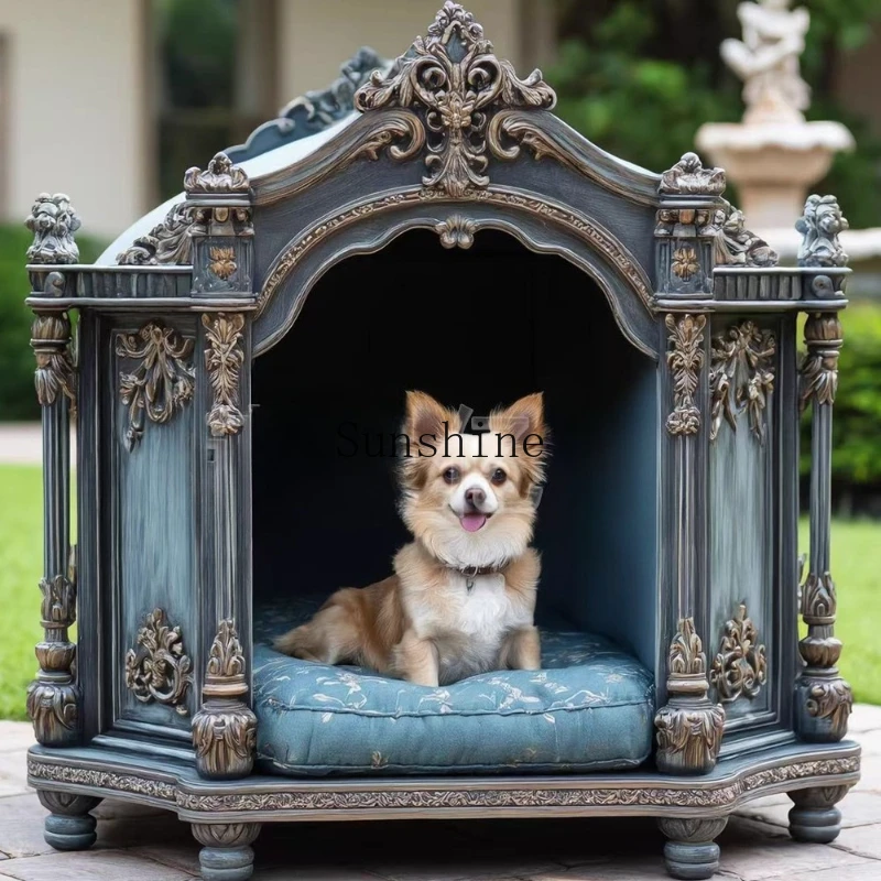 

Solid wood indoor pet furniture cat and dog villa luxury size can be customized simple and modern