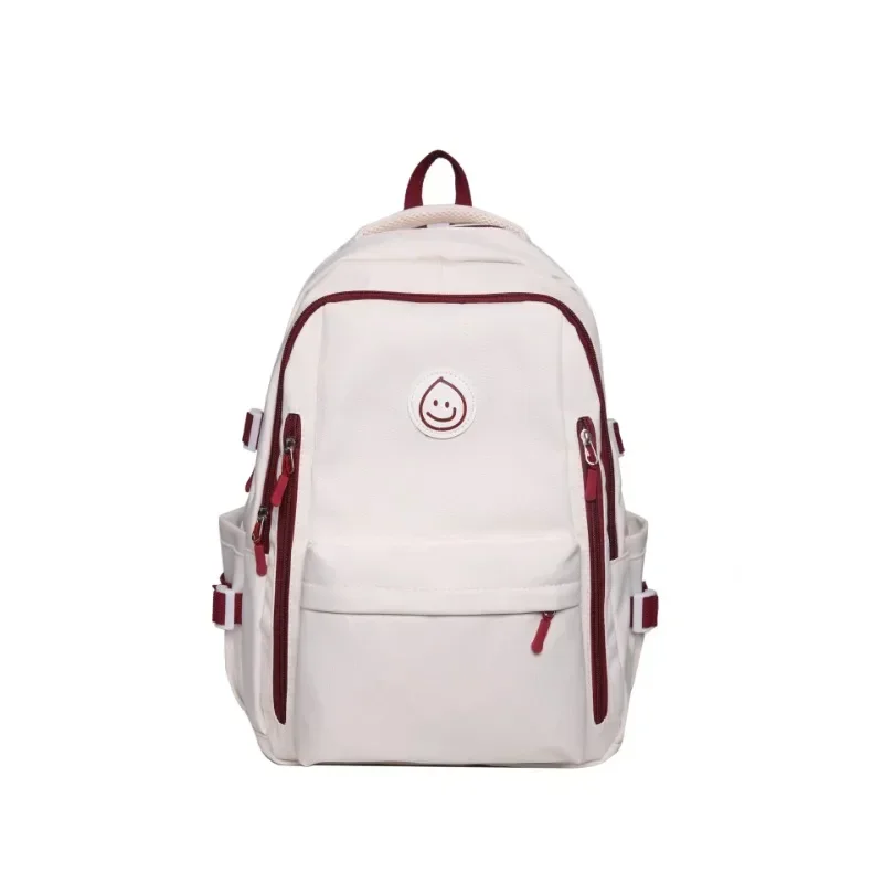 Mochila de lona simples feminina, bolsa de grande capacidade, mochilas escolares para estudante, moda unissex, alta qualidade, primavera, 2022