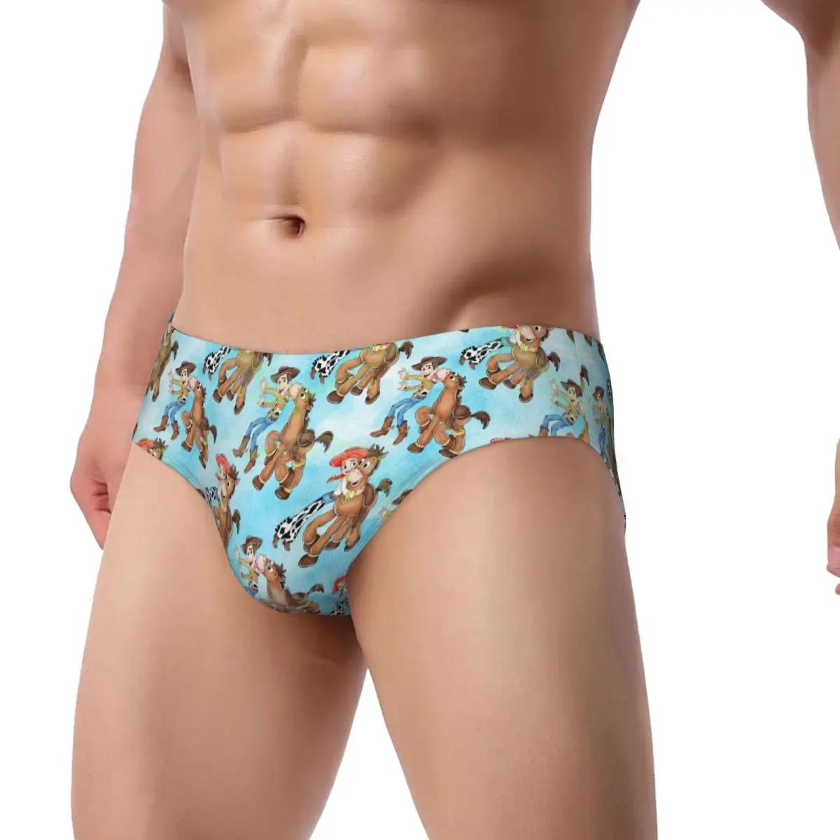 Custom Toy Story Woody Buzz Lightyear Briefs Underwear Mens Breathable Stretch Panties