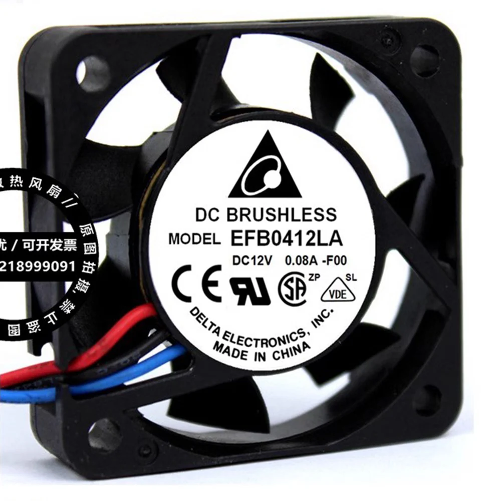 For Delta New EFB0412LA 4CM 40mm 4010 12V 0.08A ball silent cooling fan for 40*40*10mm