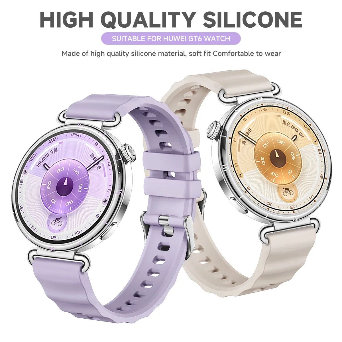 18mm Soft Sports Silicone Strap for Huawei Watch GT7 GT6 5 4 41mm Comfortable Bracelet Huawei 5 GT5 Pro 42mm OPPO Watch X3 Mini