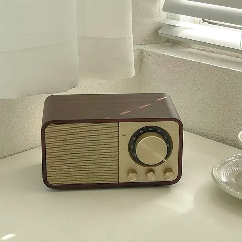 

High Quality Retro Bluetooth Speaker FM Radio Portable Outdoor Camping Subwoofer 2025 Theater Sound System Bluetooth Best Seller