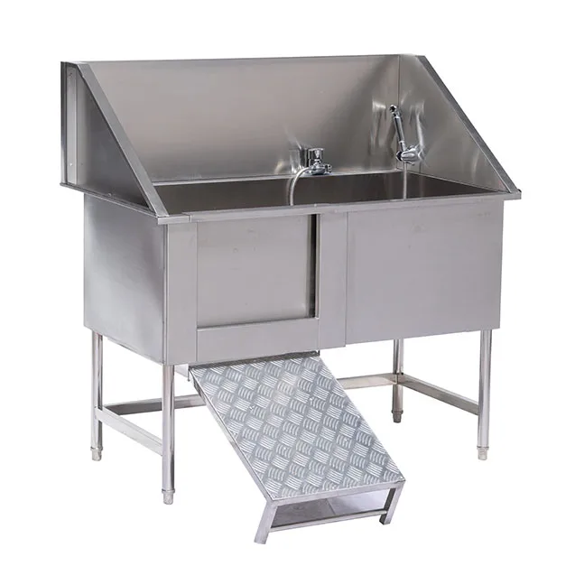 

Pet Equipment Stainless Steel Shower Bathtub Cleaning Sink Animal Grooming Bath Tub for Cat Dog Wash