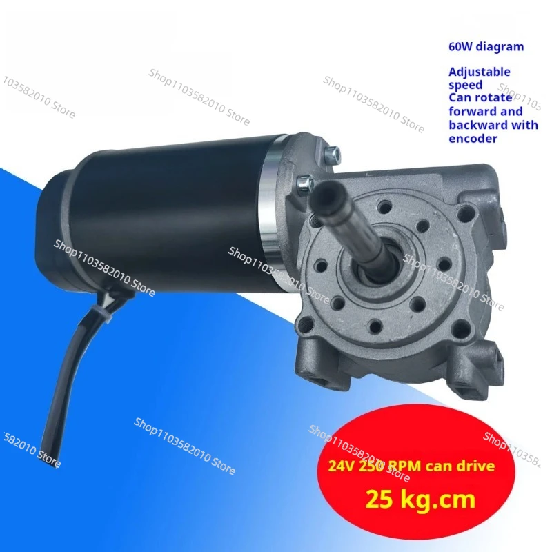 GW63100 Automatic Glass Door Motor, 60W/100W Worm Gear Reduction with Encoder, for Sliding Door Systems