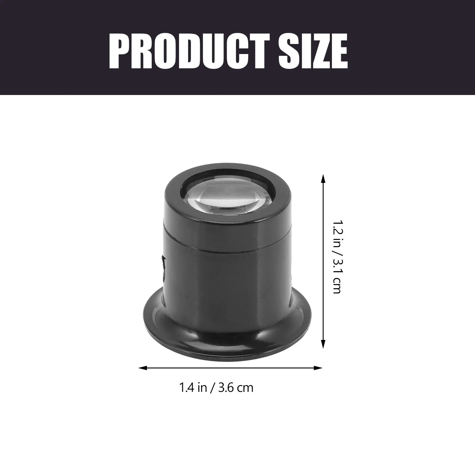 4Pcs Professional Loupe Magnifier 10X Resin Jewelers Loupe Portable Watch Repair Magnifier Tool Ideal for Jewelry Coin Stamp