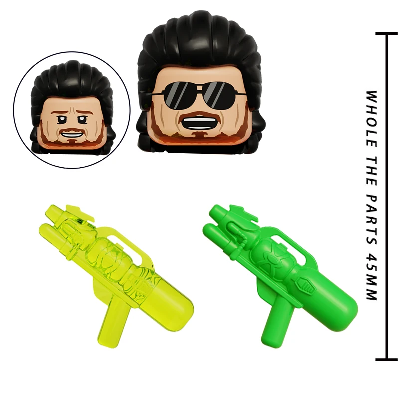 

America Famous Movie Actor Character Beach Leo Mini Building Blocks Bricks Action Figure Accessories Children's Toys K2120