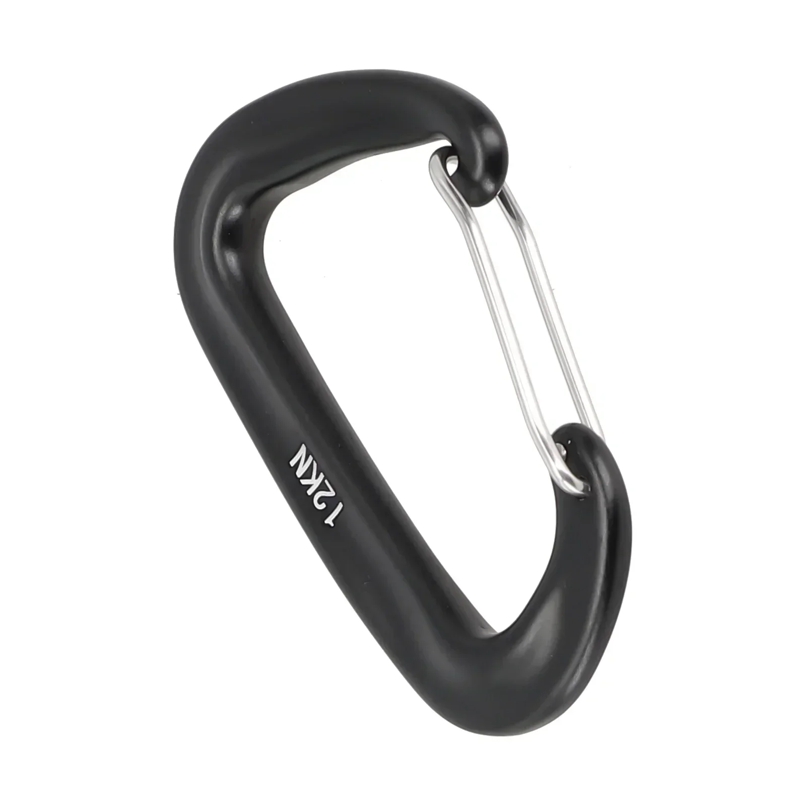 1PCS Durable 12KN D Carabiner Key Aluminum Wire Gate Spring Clip Locking Backpack Camping Hiking Climbing Equipment