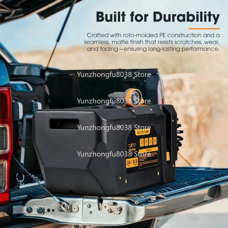 Quick Charge Pressurized Portable Water Tank 24L Battery Powered Outdoor Shower Kit for Camping Hiking 4X4 Off-Road