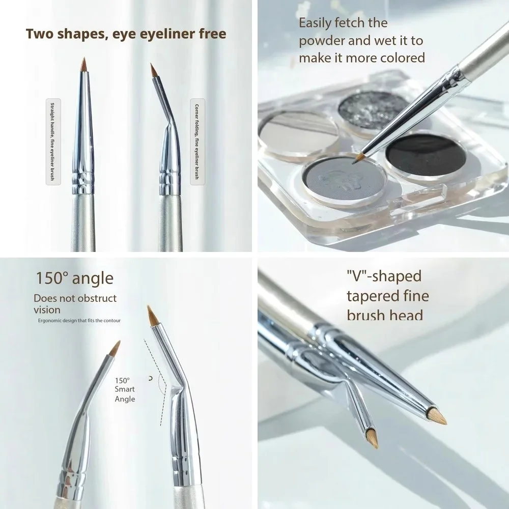 Folding Eyeliner Brush for Precise Winged Liner & Eye Detail