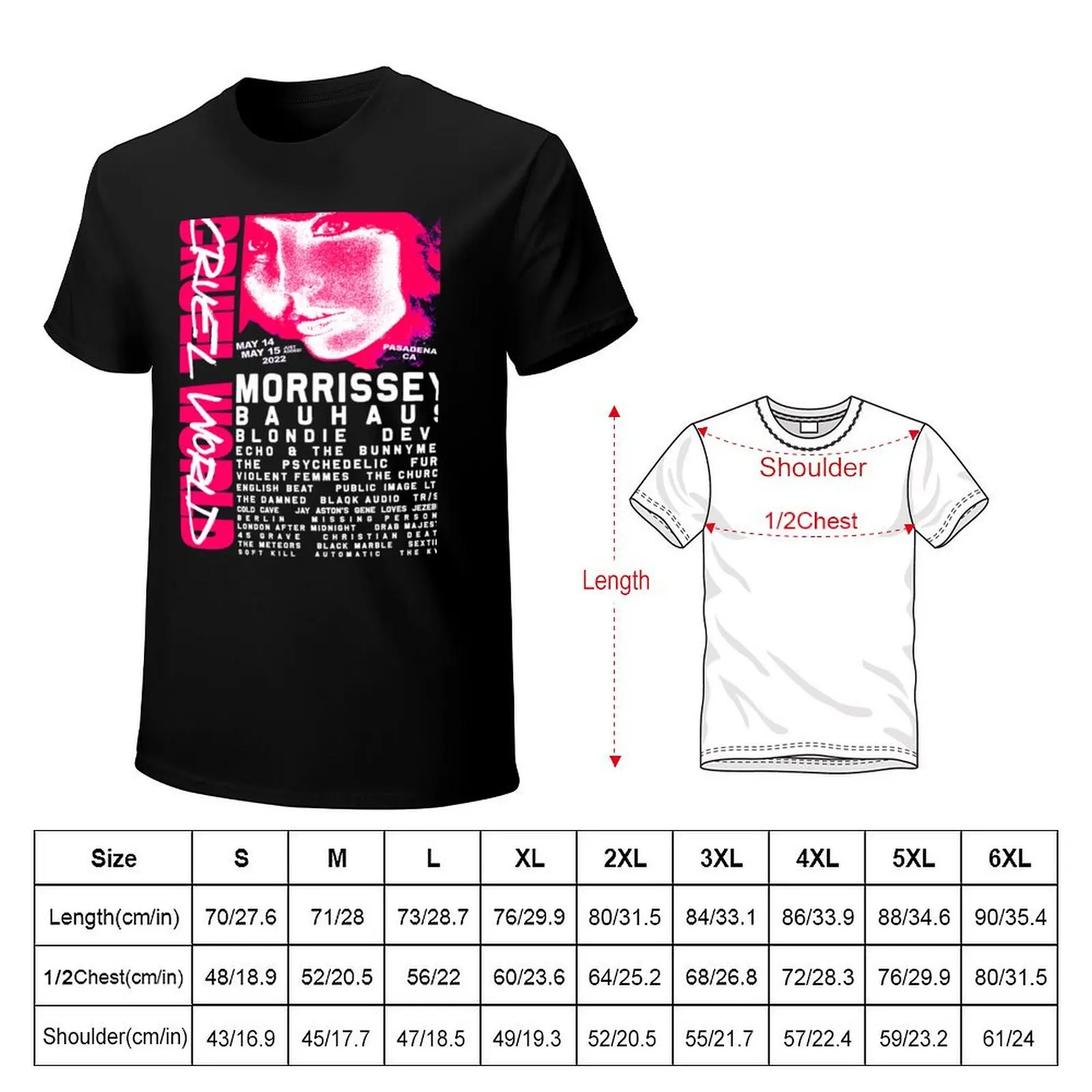 Cruel World Festival 2022 Line-Up T-Shirt Simple Trendy Casual T-Shirt
