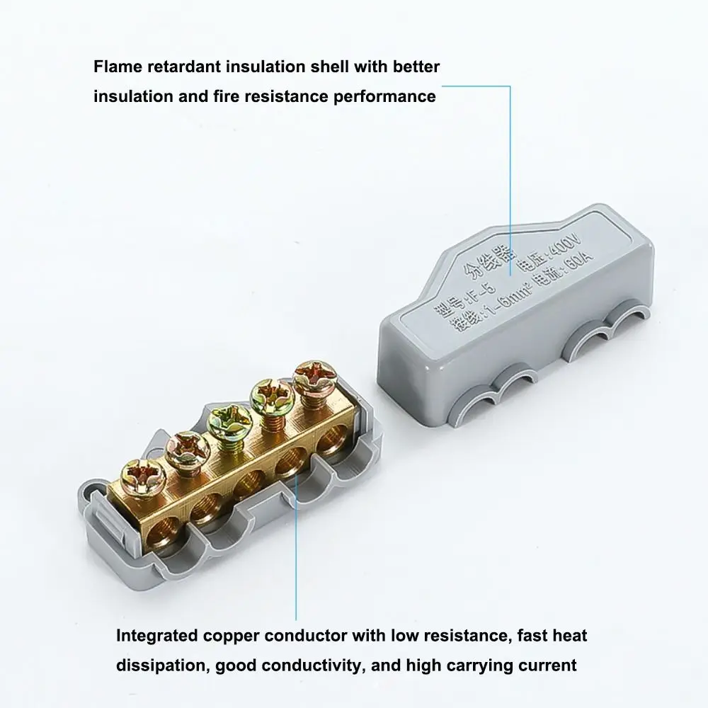 Wire Connector High Power Splitter Quick Electrical Cable Terminal Blocks Junction Box Connectors Large Current Conductor Brass
