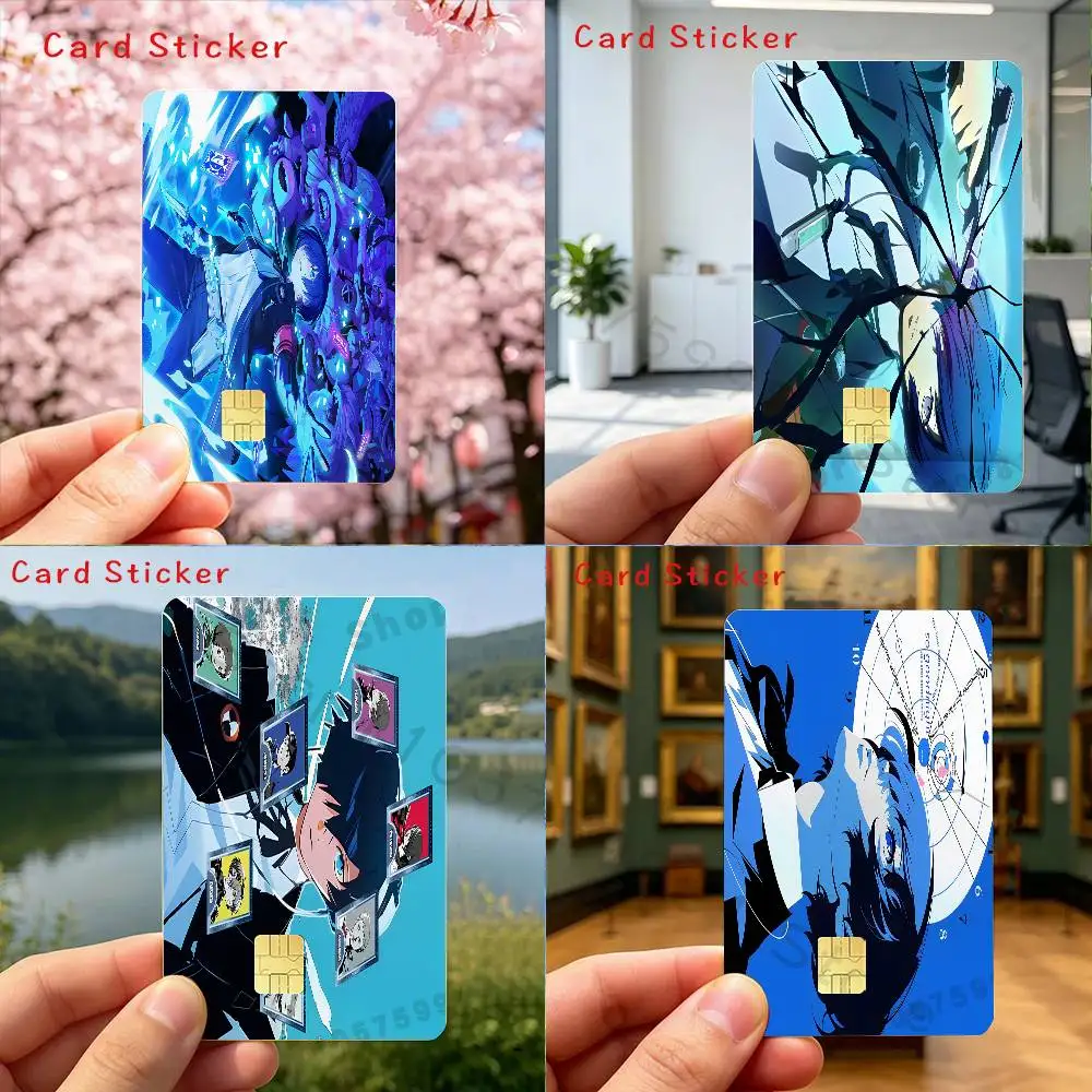 Animem Makoto Yuki P-Persona 3 Holographic Laser Shinny Film Skin Cover Sticker for Debit Credit Card Bank Card