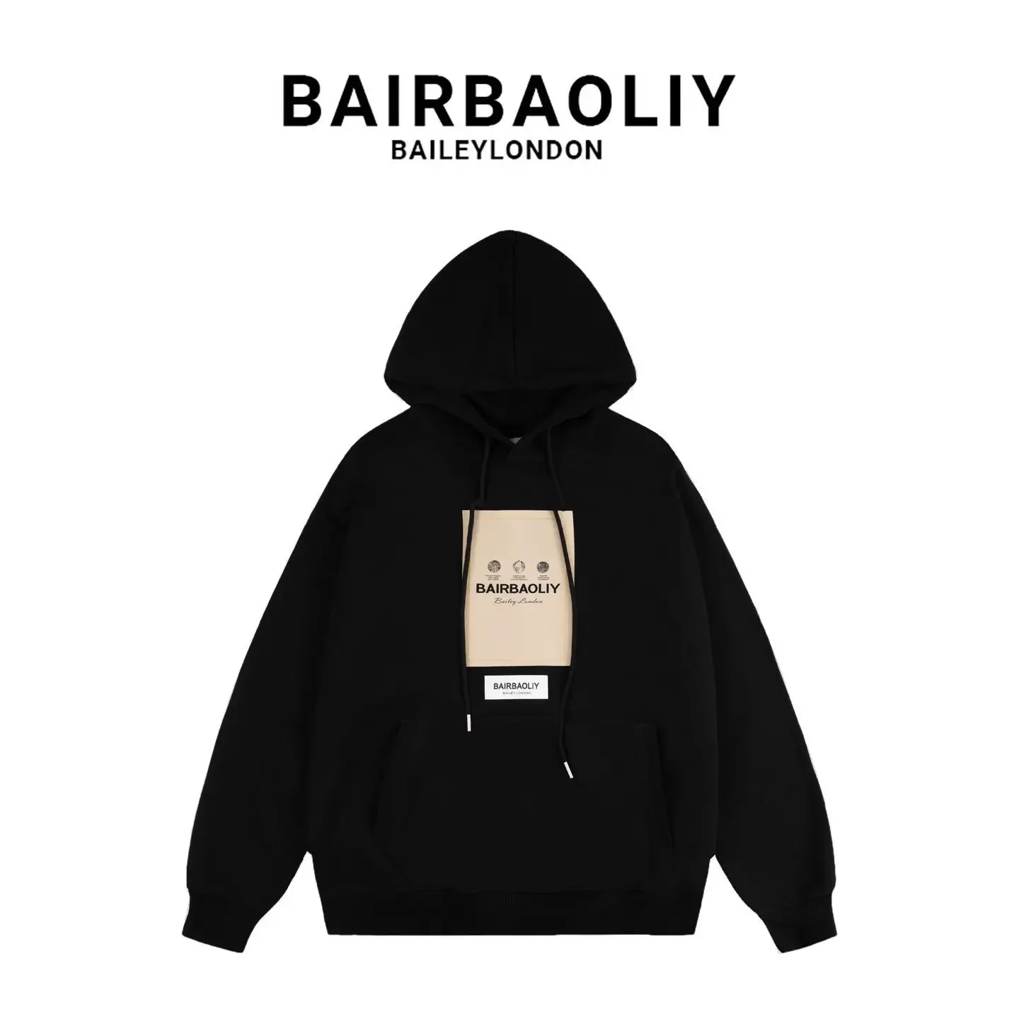 

Autumn and Winter New Brand Letter Printing Pullover Autumn and Winter Versatile Fashion Hooded Sweater Men's and Women's Tops