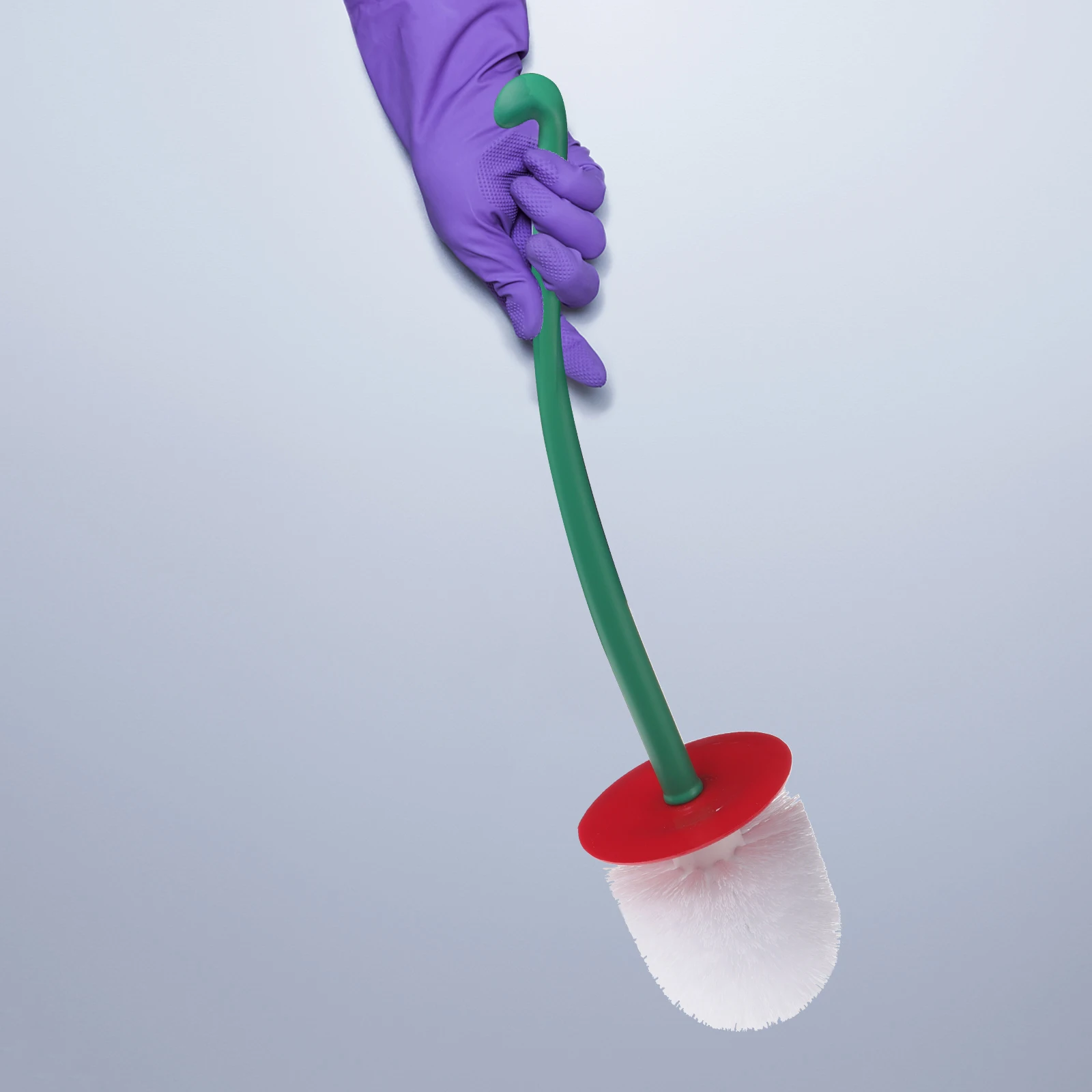 

Plastic Toilet Brush Set with Holder Red and White Brush Compact Storage Design for Bathroom Cleaning Tool Use At Home Hotel