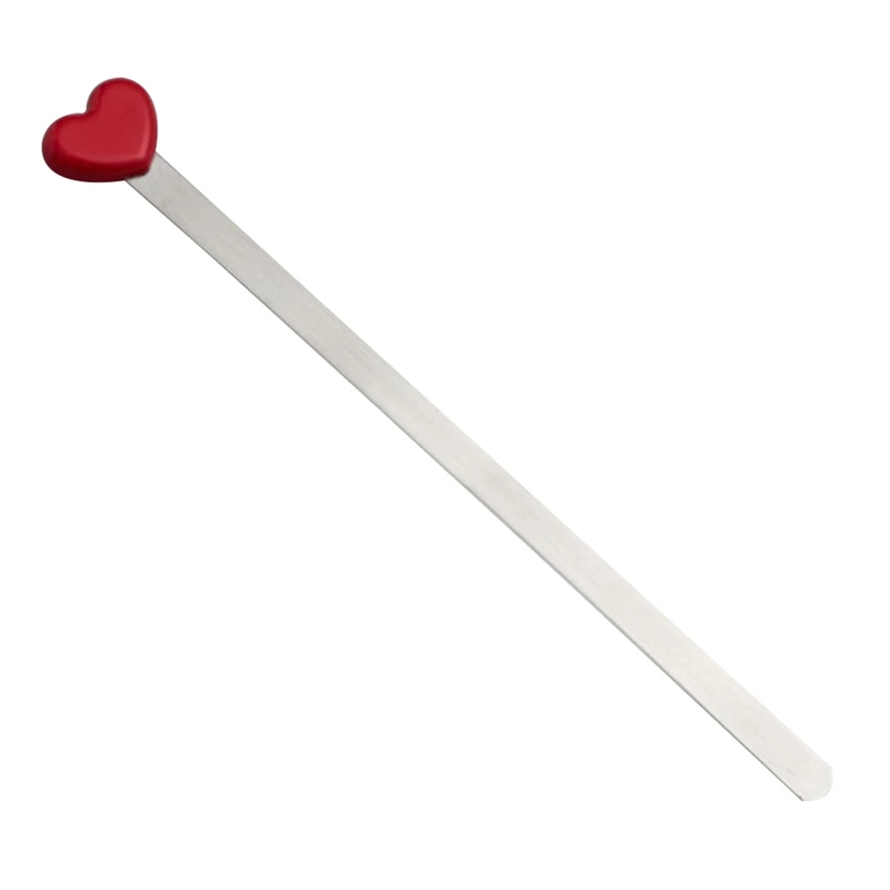 Fashion Simple Design Red Sliver Love Heart Metal Bookmarks Creative Beautiful High Quality Bookmark Gift