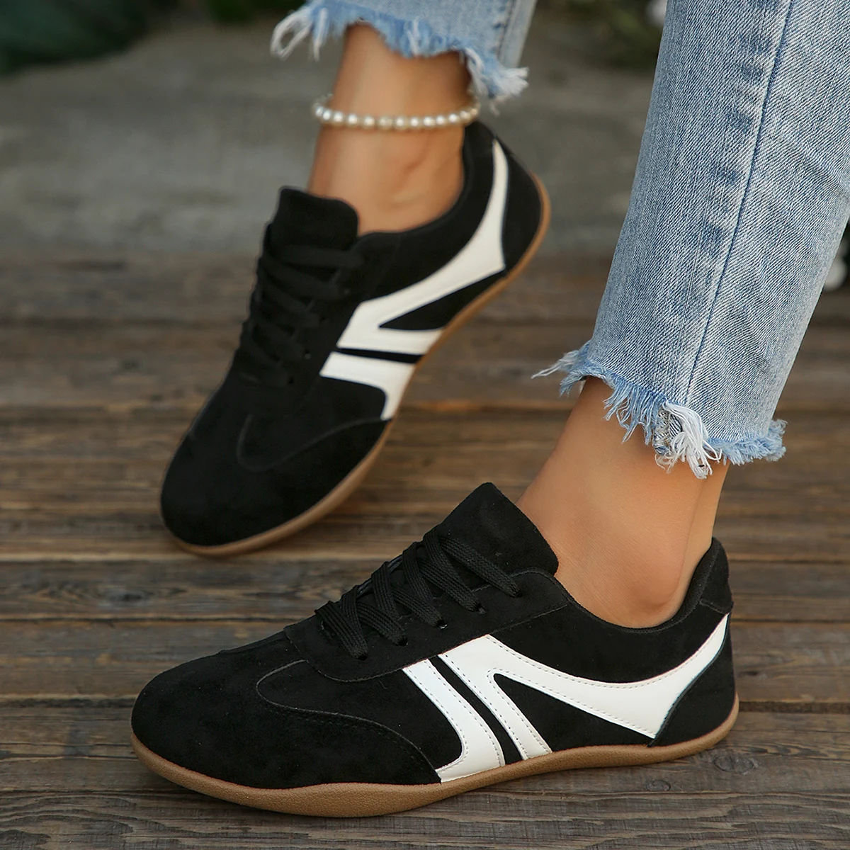 Women's Spring New Classic Solid Color Flat Shoes 2026 Everyday Office Shopping Slip-on Comfortable Vulcanized Shoes Sizes 36-43