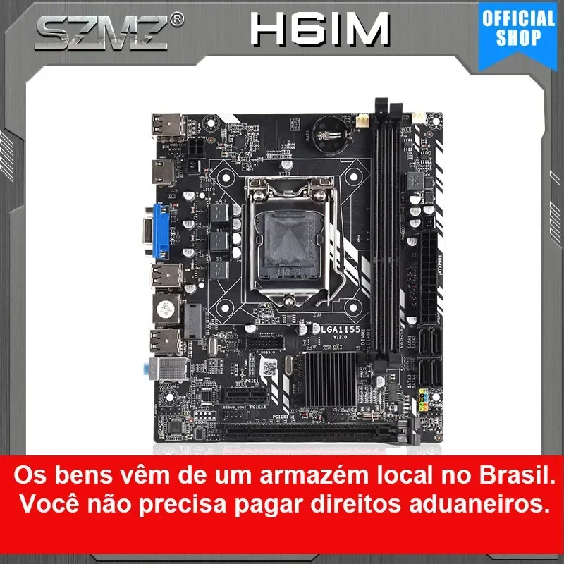 SZMZ H61 carte mère LGA 1155 placa mae H61M H61 LGA1155 DDR3 PC cartes mères 1155 carte mère H61