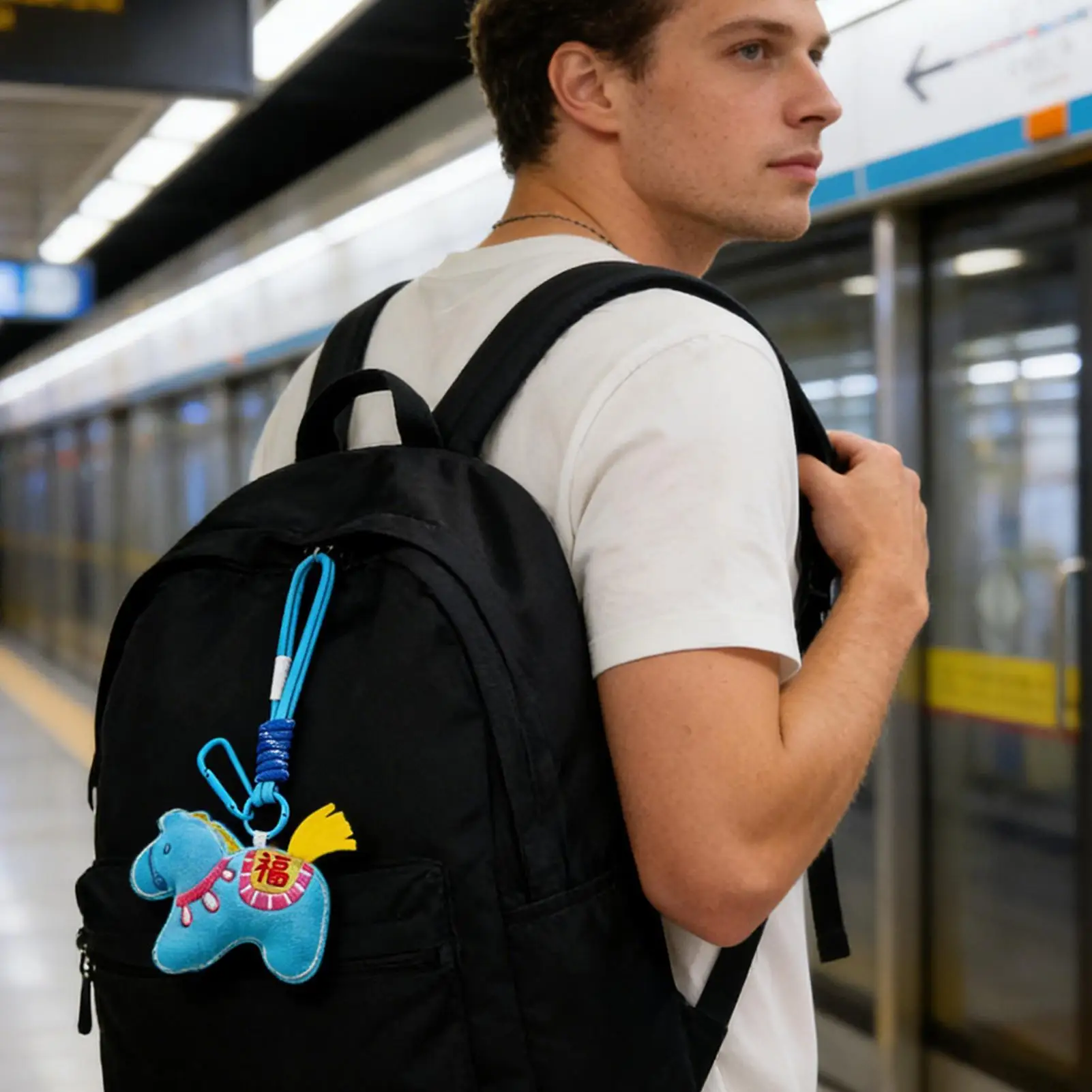 Pferd Stofftier Schlüsselanhänger Chinesisches Neujahr Tier Plüsch Schlüsselanhänger Taschenanhänger für Urlaub Geburtstagsfeier Jungen Mädchen