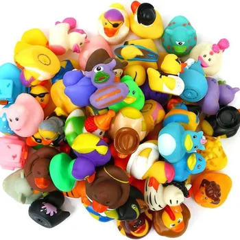 6/12/24/36 Stuks 2-Inch Rubberen Eend Speelgoed Kinderen Eendje Badspeelgoed Zomer Strand Speelgoed Zwembad Activiteiten