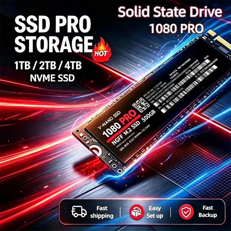 Original SSD 1080PRO 1TB Hard Disk Drive 2TB M2 NGFF Interface Internal Solid State Hard Drive for Laptop Desktop Notebook